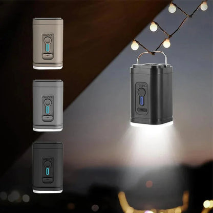 🏕️ Rechargeable Camping Air Pump – LED Light, Fast Inflation, Compact 🔋