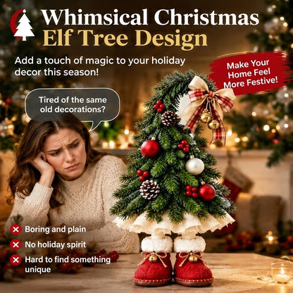 🎄 Boring Christmas Decor? Make It Fun with This Cute Elf Leg Christmas Tree! 🎅✨
