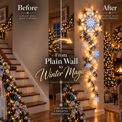 🔥Last Day 50% OFF🔥❄️ Giant Snowflake Blizzard Trail™- Let the Snowstorm Glow Indoors
