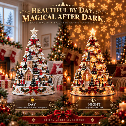 🎄 Tired of Empty, Lifeless Holiday Decor? Transform Any Space Into a Warm Christmas Wonderland with the Christmas Village Lightscape Tree ✨