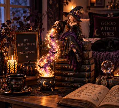 ✨Last Day 50% OFF✨ Halloween Magic Cascade Shelf Light Collection™ – Enchanted Bookcase Decor