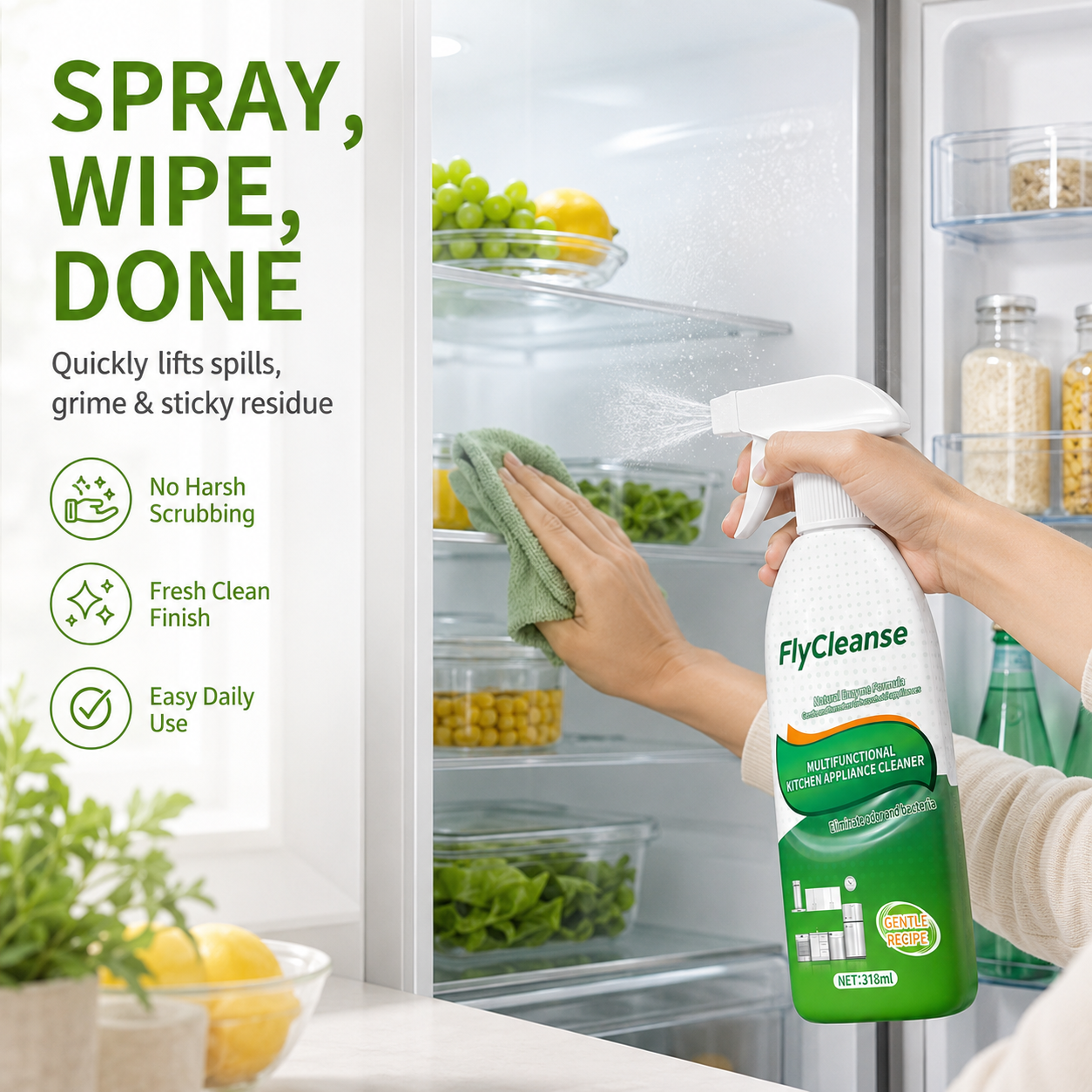 FlyCleanse Multifunctional Kitchen Appliance Cleaner 🌿✨
