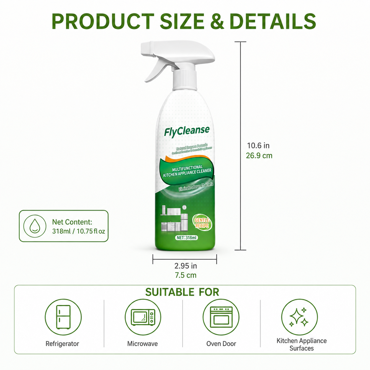 FlyCleanse Multifunctional Kitchen Appliance Cleaner 🌿✨