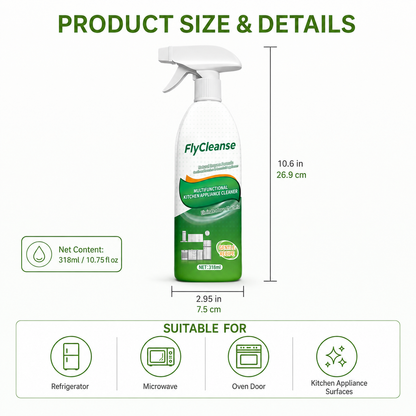 FlyCleanse Multifunctional Kitchen Appliance Cleaner 🌿✨