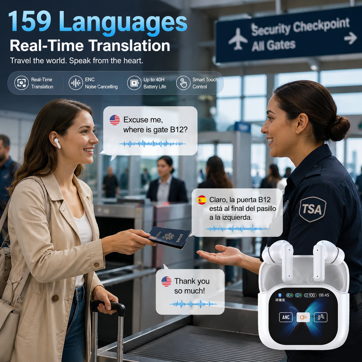 2026 Latest Translation Headset: AI + Translation + Meeting Minutes
