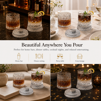 🥃Luxury 360° Rotating Crystal Glass🥂So relaxed at this moment! Luxury glass