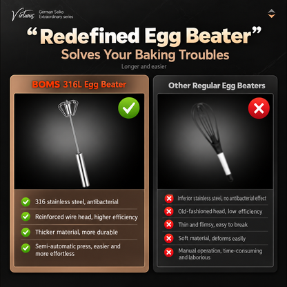 ✨🥛 Easy-Press Stainless Steel Whisk – Mix, Beat & Froth in Seconds