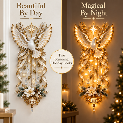🔥Last Day 50% OFF✨ Celestial Dove Blessing Wall Light — Bring Peace, Hope & Christmas Joy Home 🕊️🎄
