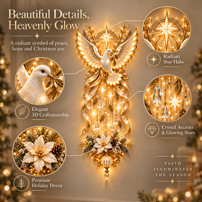 🔥Last Day 50% OFF✨ Celestial Dove Blessing Wall Light — Bring Peace, Hope & Christmas Joy Home 🕊️🎄