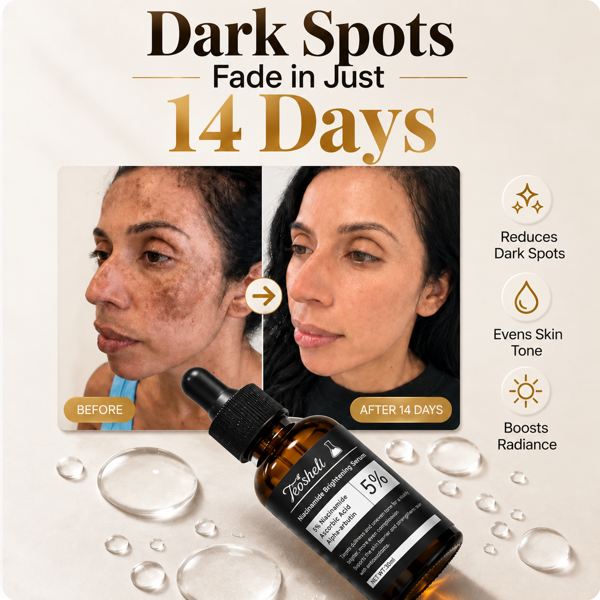 ✨ 5% Niacinamide Brightening Serum – Fade the Look of Dark Spots & Reveal Your Glow