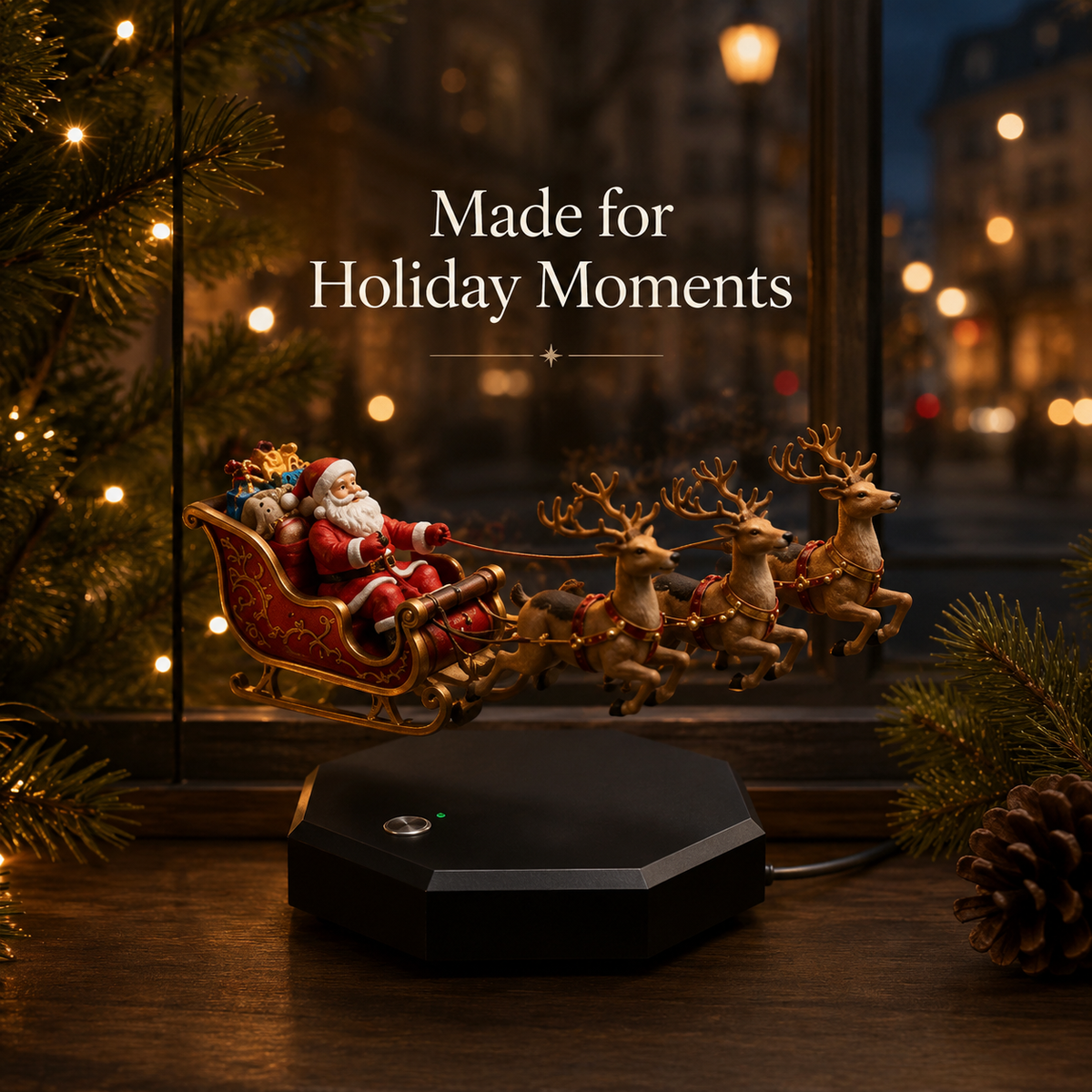 🎅 Tired of Boring Christmas Decor? Make Santa FLY! ✨ Santa’s Flying Sleigh Creates Instant Holiday Magic 🎄