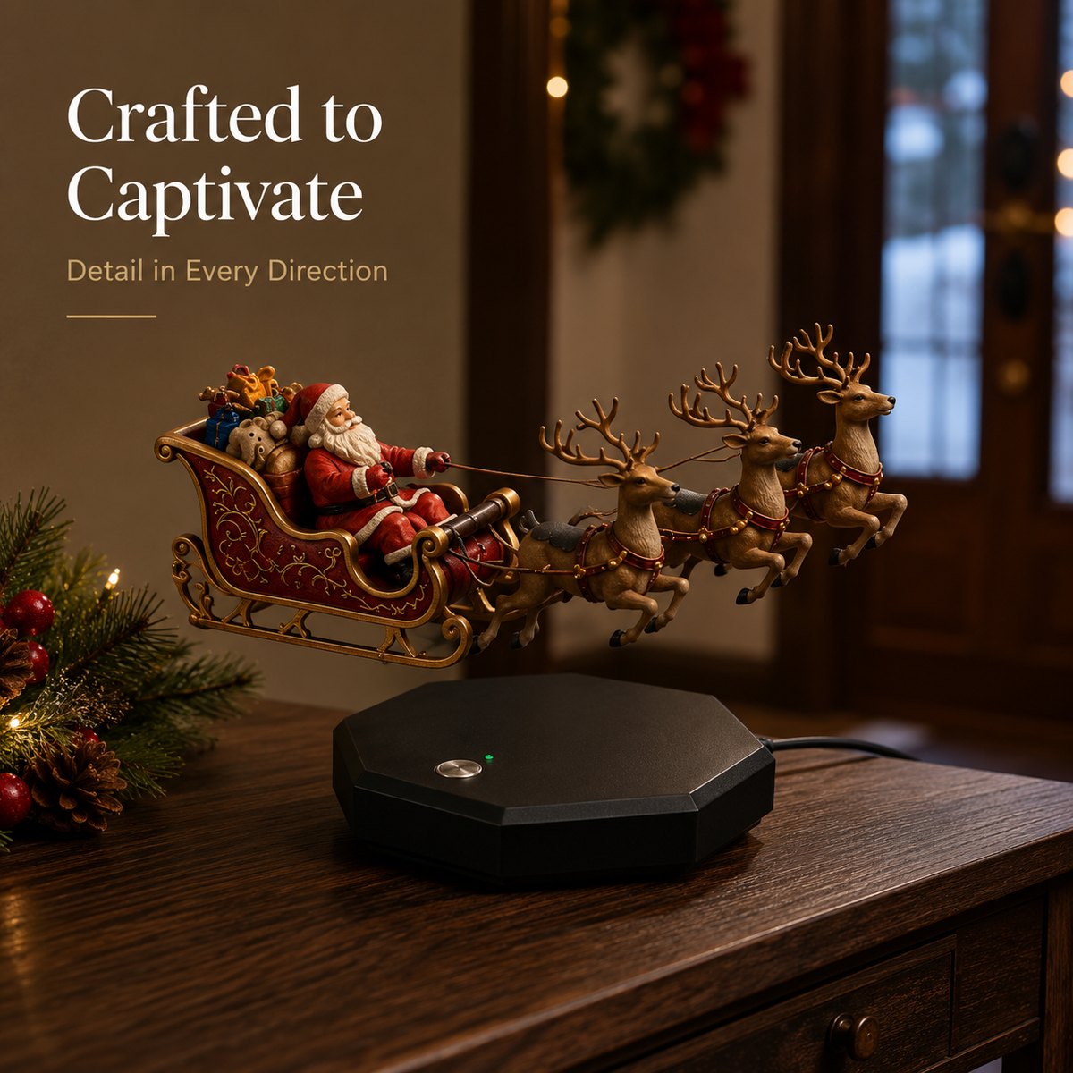 🎅 Tired of Boring Christmas Decor? Make Santa FLY! ✨ Santa’s Flying Sleigh Creates Instant Holiday Magic 🎄
