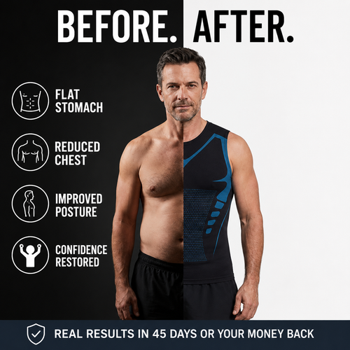 ShapePower™ Compression Shirt For Men Look Slimmer Instantly — Hide Belly Fat & Sculpt Your Body