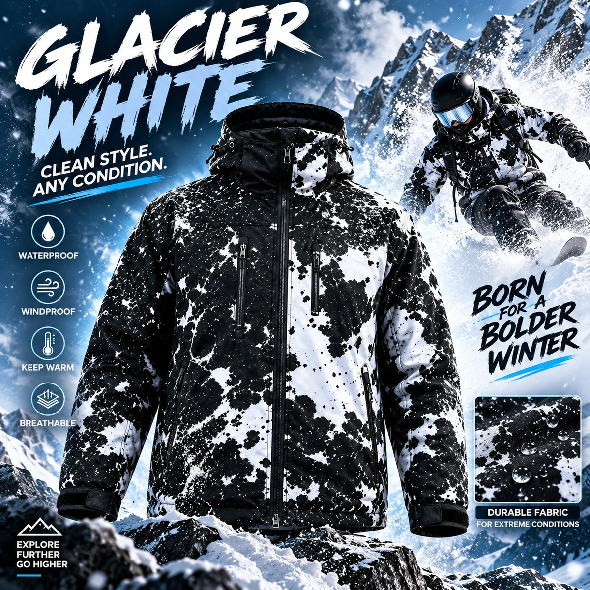 ❄️ A jacket that changes color in the snow (windproof, waterproof, breathable, and packable—a winter essential) 🔥