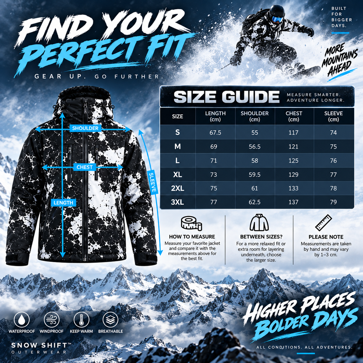 ❄️ A jacket that changes color in the snow (windproof, waterproof, breathable, and packable—a winter essential) 🔥