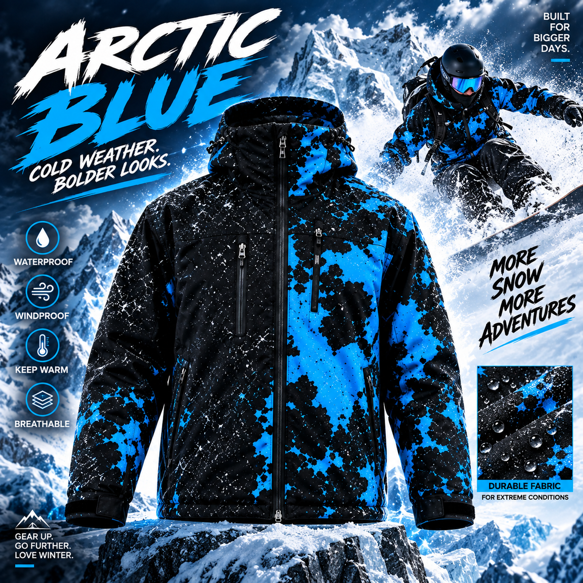 ❄️ A jacket that changes color in the snow (windproof, waterproof, breathable, and packable—a winter essential) 🔥