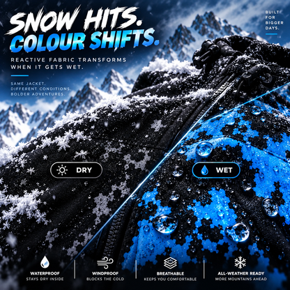 ❄️ A jacket that changes color in the snow (windproof, waterproof, breathable, and packable—a winter essential) 🔥