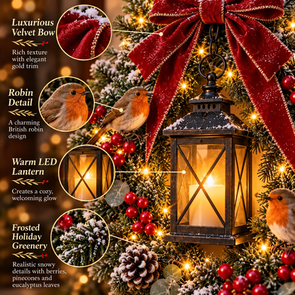 ✨Last Day 50% OFF✨🐦 A Robin Glow™ – Lighted Robin Christmas Wreath