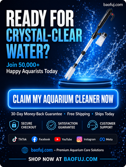🐠50% OFF NOW! Electric Aquarium Gravel Cleaner – Powerful Suction Fish Tank Vacuum Siphon, Easy Gravel Cleaning & Water Changing, Automatic Aquarium Maintenance Tool