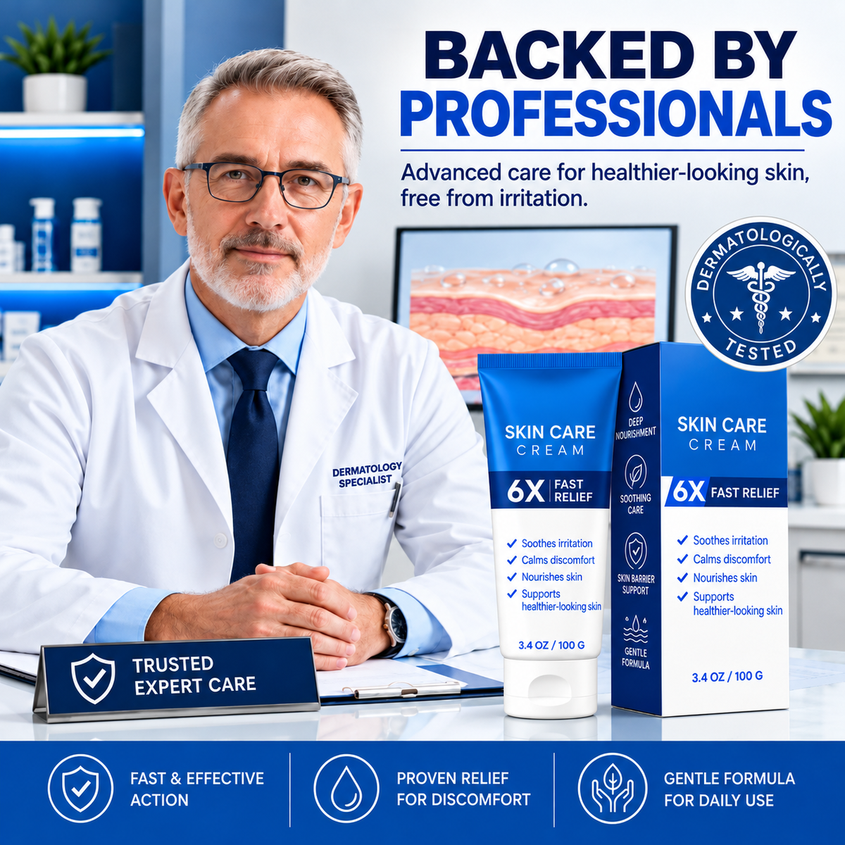 ⚡ 6X Rapid Skin Relief Cream – Soothe Itching, Redness & Irritation Fast