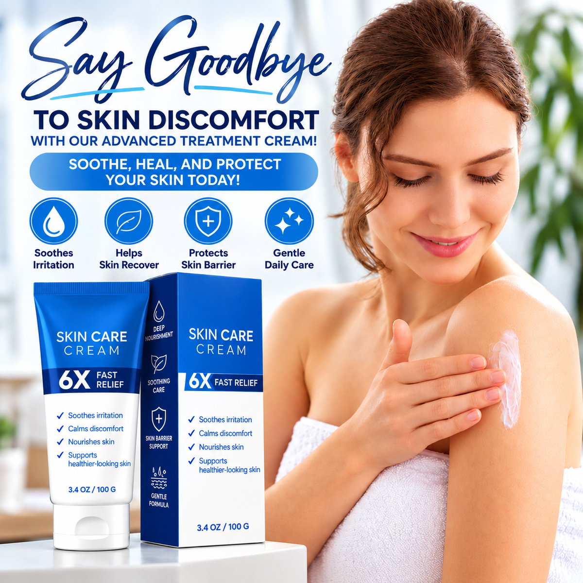 ⚡ 6X Rapid Skin Relief Cream – Soothe Itching, Redness & Irritation Fast
