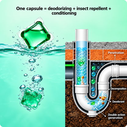 🌿 3-in-1 Drain Cleaning Pods – Freshen, Clean & Maintain Your Drains