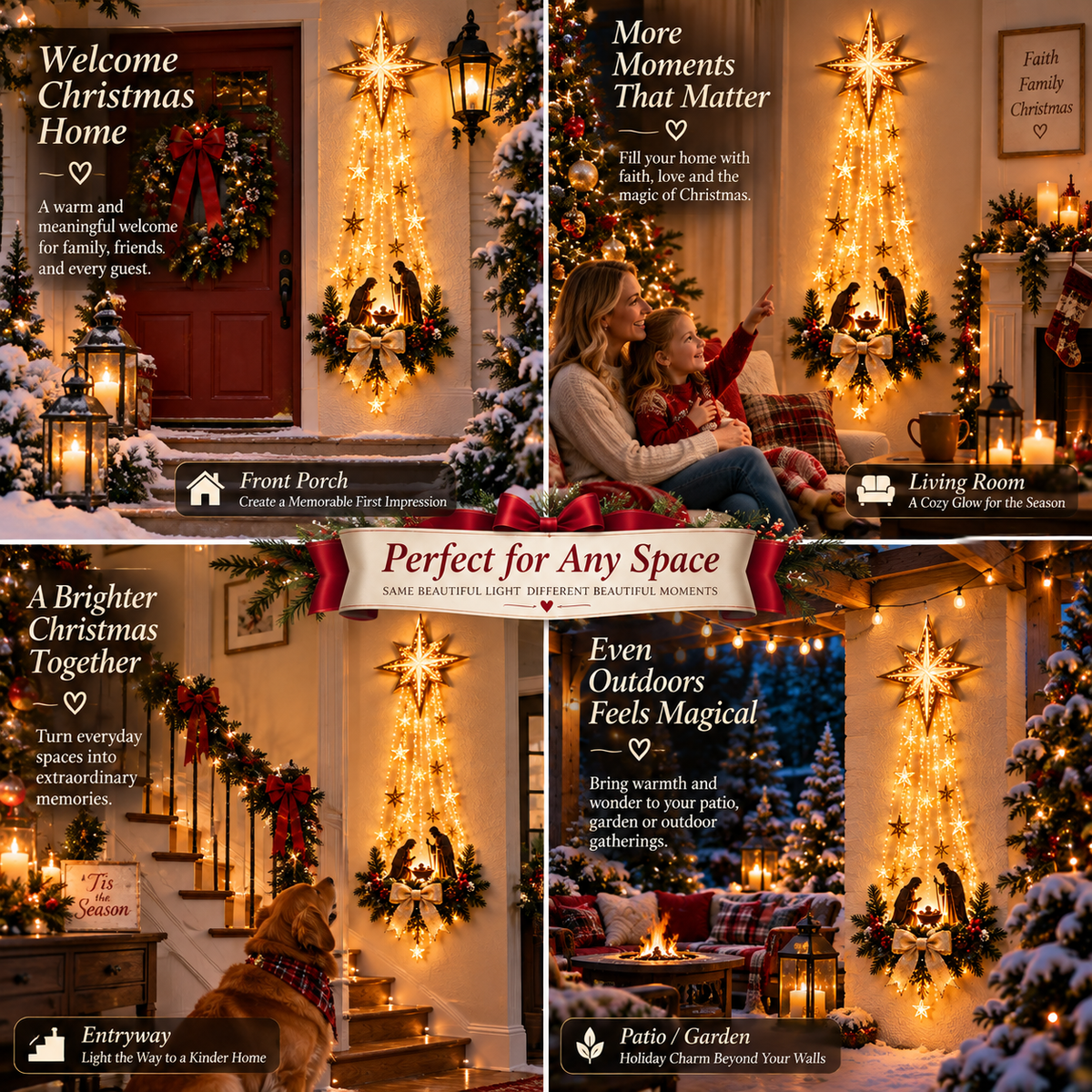 ✨Light-up Nativity scene wall decoration✨✝️