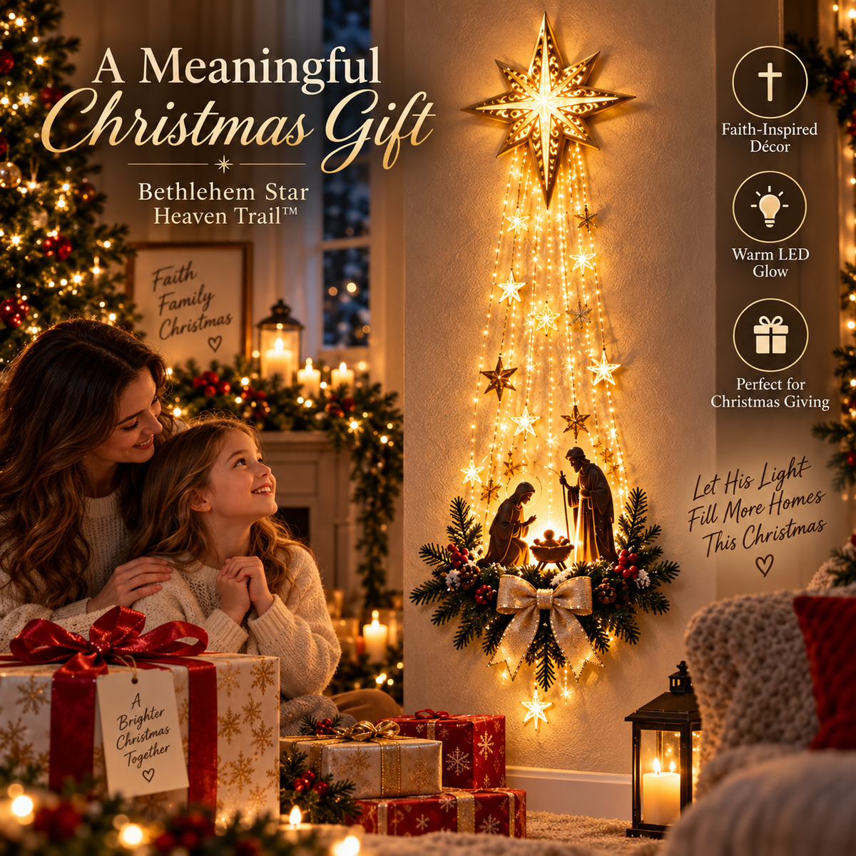 ✨Light-up Nativity scene wall decoration✨✝️