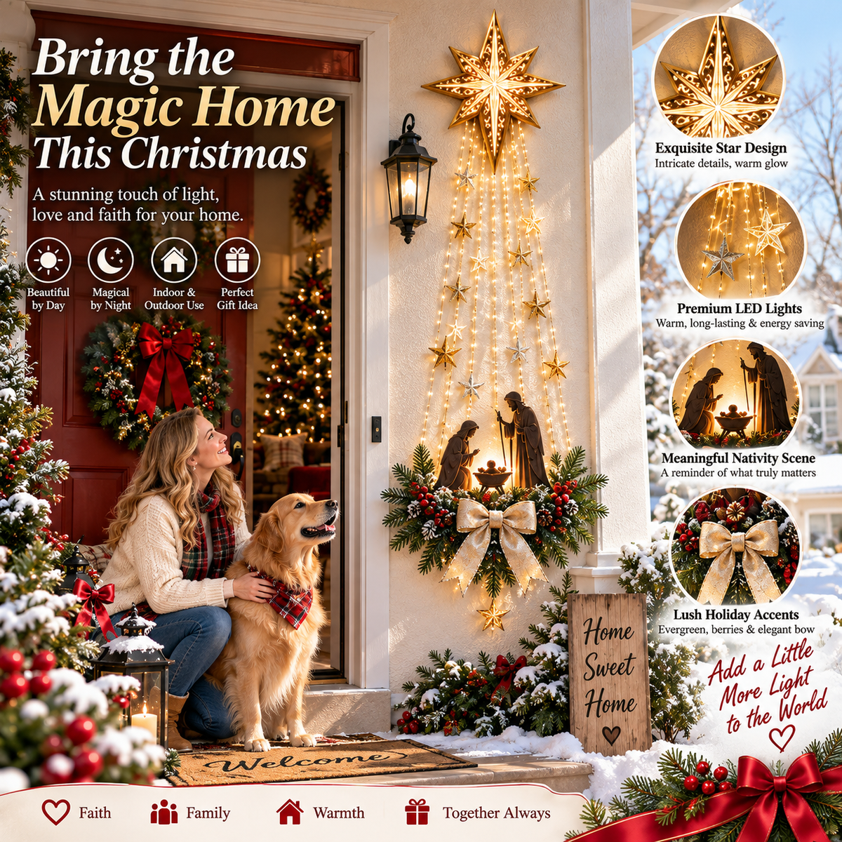 ✨Light-up Nativity scene wall decoration✨✝️