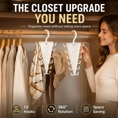🧥🪝12-Hook Vertical Closet Organizer