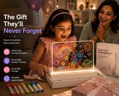 🔥Order today and receive a free light-up base and pen.🔥The Board That Glows. No Screen. No Eye Strain.