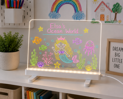 🔥Order today and receive a free light-up base and pen.🔥The Board That Glows. No Screen. No Eye Strain.
