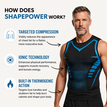 ShapePower™ Compression Shirt For Men Look Slimmer Instantly — Hide Belly Fat & Sculpt Your Body