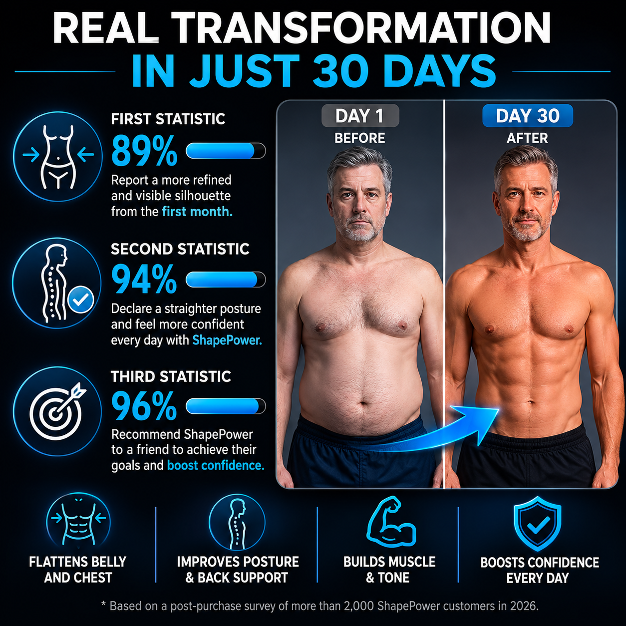 ShapePower™ Compression Shirt For Men Look Slimmer Instantly — Hide Belly Fat & Sculpt Your Body