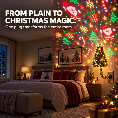 😩 IS YOUR HOME MISSING THAT CHRISTMAS MAGIC? 🎄✨ No More Complicated Decorating! Just Plug It In & Instantly Fill Your Room With a Cozy Holiday Glow! 🎅💡