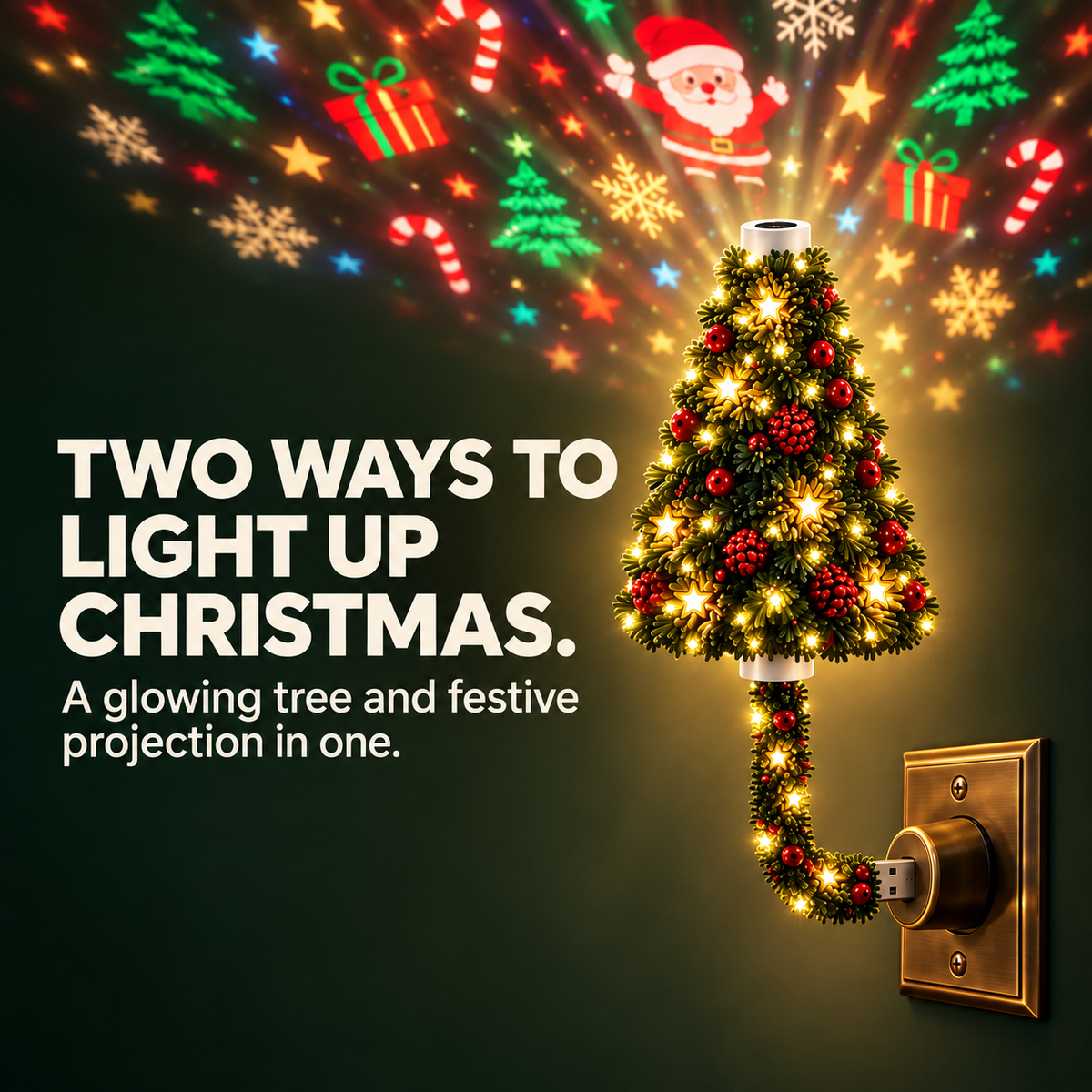 😩 IS YOUR HOME MISSING THAT CHRISTMAS MAGIC? 🎄✨ No More Complicated Decorating! Just Plug It In & Instantly Fill Your Room With a Cozy Holiday Glow! 🎅💡