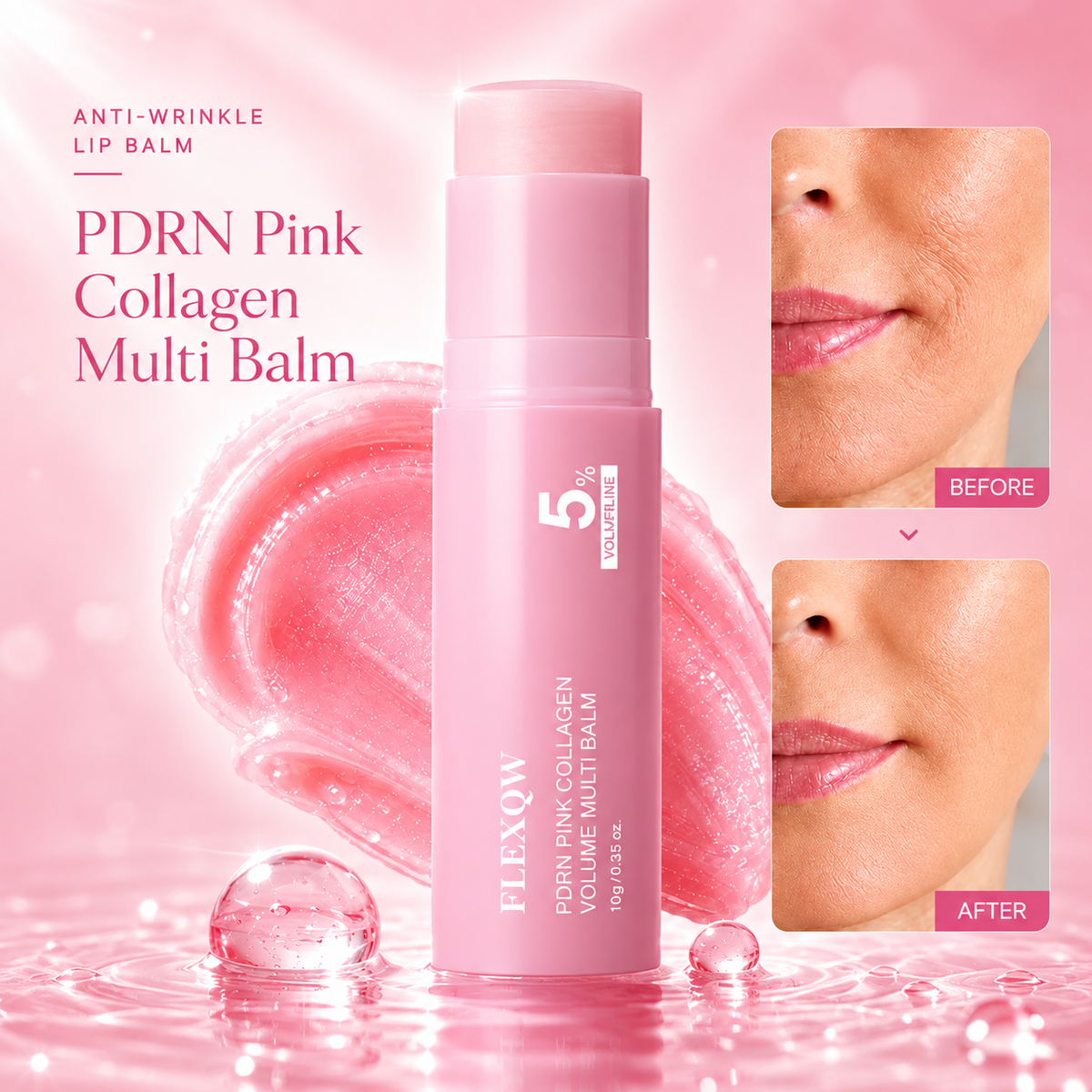💗✨ Pink Collagen Multi-Use Glow Balm – Plump Lips, Brighten & Glow Anywhere!