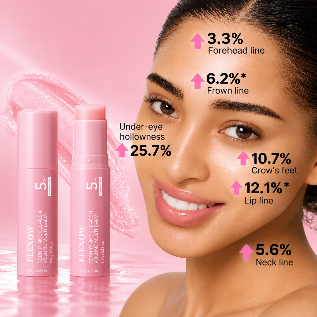 💗✨ Pink Collagen Multi-Use Glow Balm – Plump Lips, Brighten & Glow Anywhere!