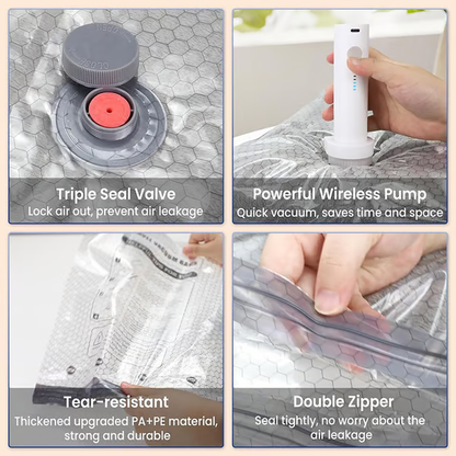 💥New Arrival💥Cordless Travel Vacuum Storage Compression Bag Set