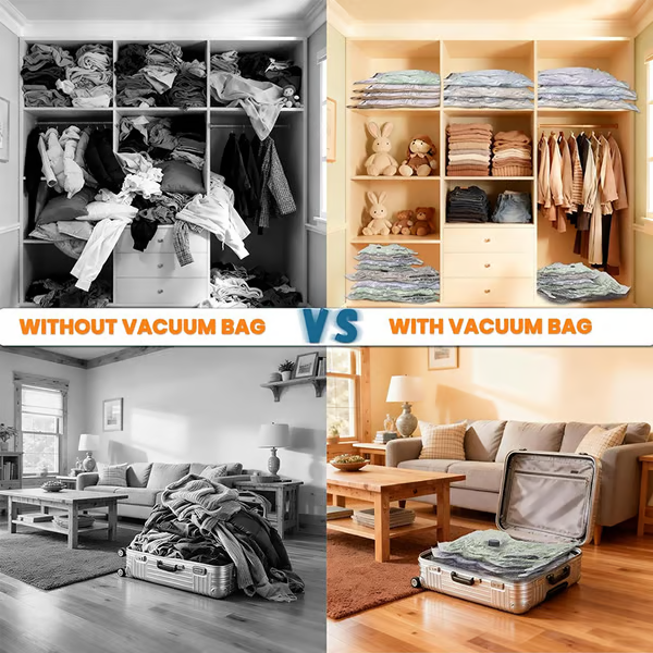 💥New Arrival💥Cordless Travel Vacuum Storage Compression Bag Set