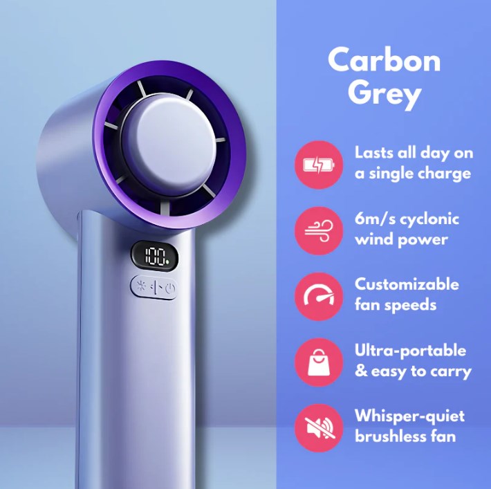 🔥❄️ Powerful Cooling Airflow🔥Portable Handheld Cyclone Fan