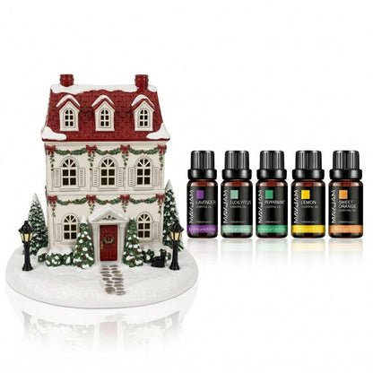 🎄 Your Home Doesn't Feel Festive Yet? ✨ Add Christmas Magic & a Cozy Aroma with This Adorable House Aroma Diffuser! 🏠❤️
