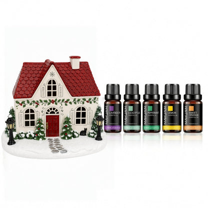 🎄 Your Home Doesn't Feel Festive Yet? ✨ Add Christmas Magic & a Cozy Aroma with This Adorable House Aroma Diffuser! 🏠❤️