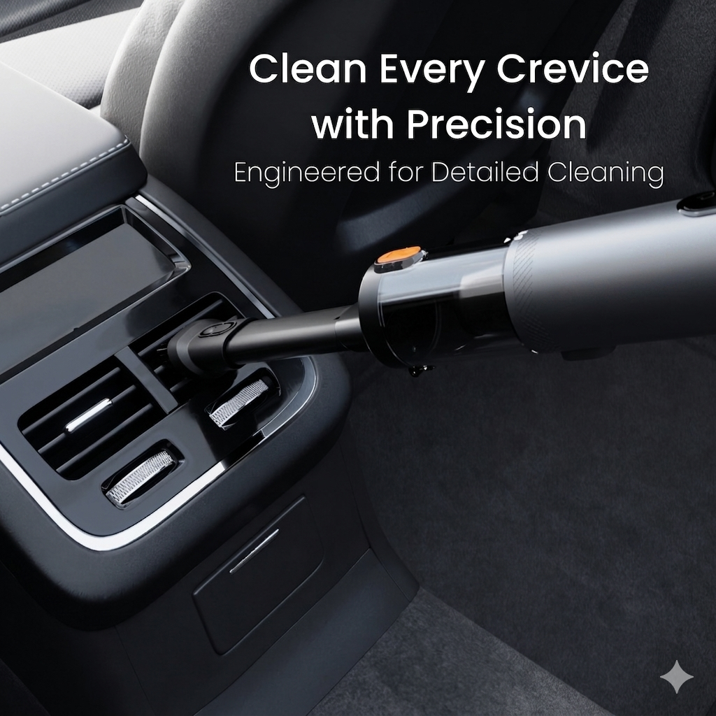 Handheld Brushless Car Vacuum, Wireless 2-in-1 Suction & Blower Dust Cleaner