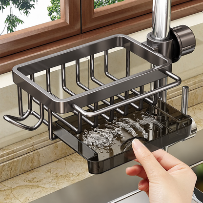 🫧Detachable Stainless Steel Sink Caddy for Kitchen & Bathroom.(Draining tray included)💎