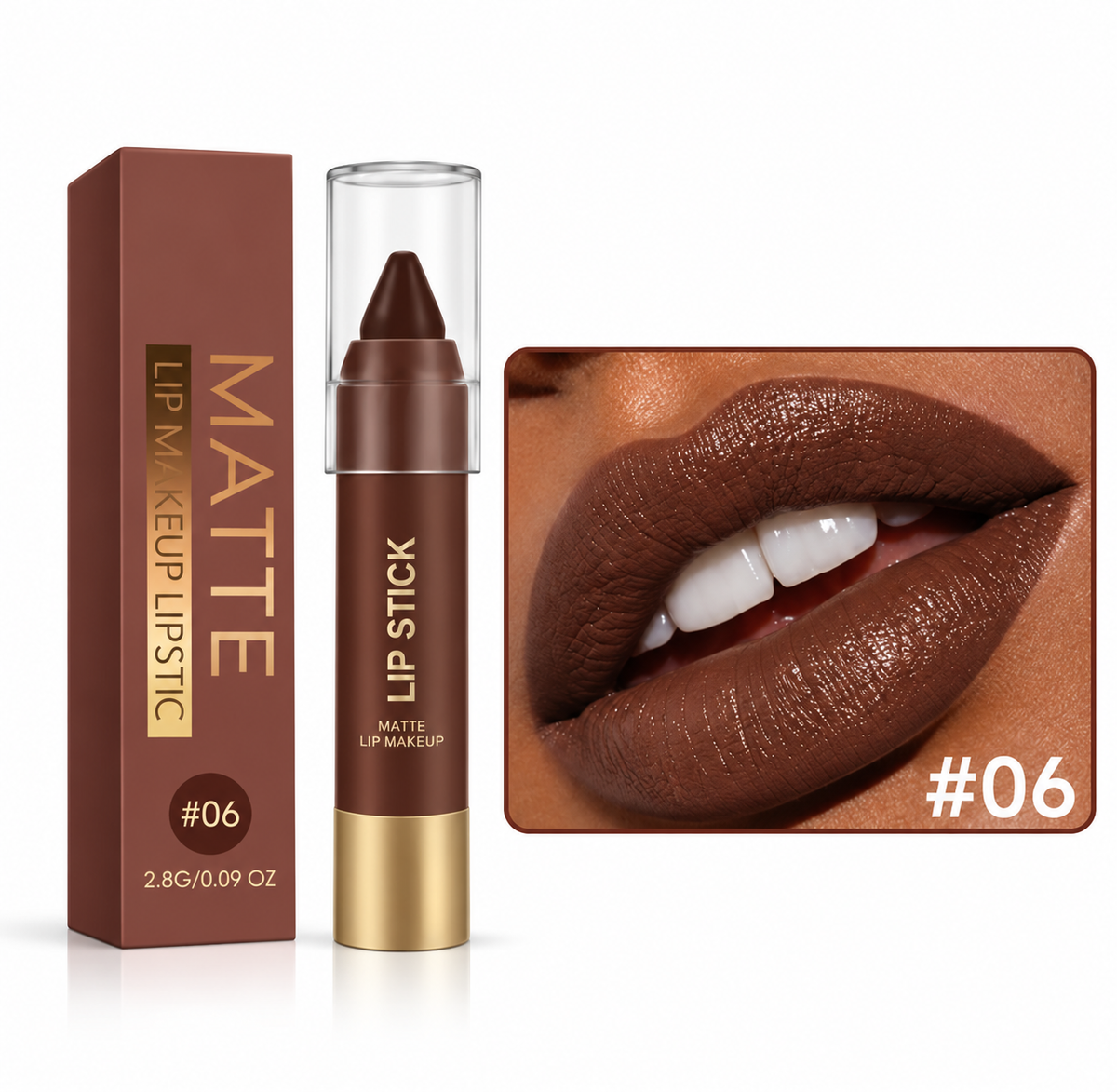 💄 2026 Hottest Lipstick Set – 6PCS Long-Lasting Matte Lipsticks in Stunning Brown Shades ✨