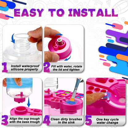 Brush Rinser Watercolor Brush Washer Brush Holder Brush Cleaner Painting Brush Paint Palette Graffiti Painting