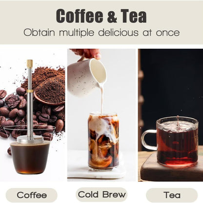 ☕ Press-Style Coffee Filter – Easy Press, Smooth & Fresh Coffee at Home