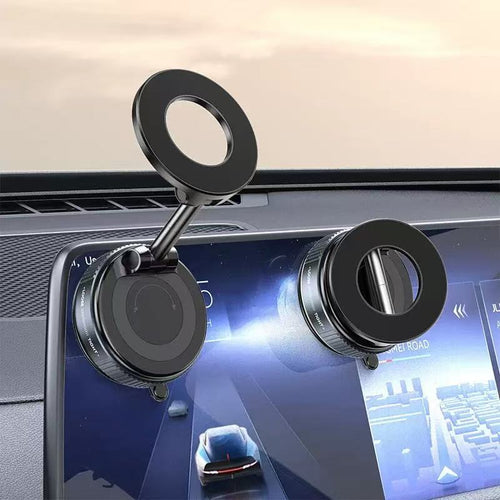360° Adjustable Vacuum Magnetic Phone Holder, Suction Cup Phone Mount for Magsafe, Portable Cell Phone Holder for Car,Makeup/Gym/Mirror, Fit for All iphone iphone 12 and above-LIN