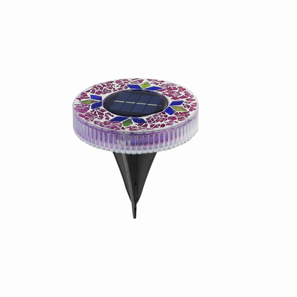 📢Limited Time Offer📢Solar Disk Lights – Handcrafted Mosaic Outdoor LED Waterproof In-Ground & Tabletop Wireless Lighting